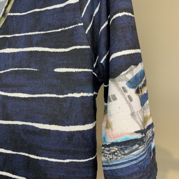 Unique! Handmade V_Neck 3/4 Sleeve Sundress Small - Picture 4 of 10